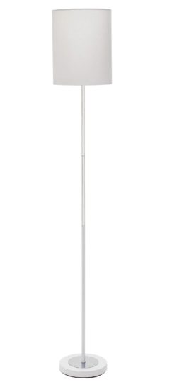 Hygena - Chrome Stick - Floor Lamp - White